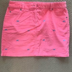 Vineyard Vines corduroy skirt with blue whales.